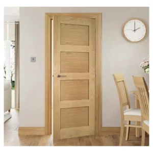Double-Sided Shaker Style Door with Vintage Knobs and Brass Hardware