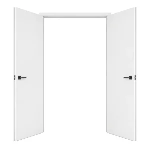 Double Solid Wood Core HDF Interior Swing Door for Villas and Apartments