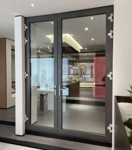 Double Swing Door Factory Direct Supply Narrow Frame Aluminum Alloy Balcony Exterior Aluminum French Casement Door