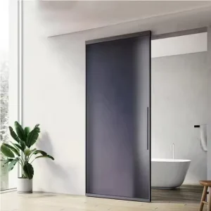 Double Tempered Aluminum Patio Door with Hidden Glass Pocket, Stacking and Sliding Design