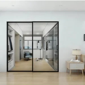 Double-Track Aluminum Frame Door for Kitchen and Bathroom Use