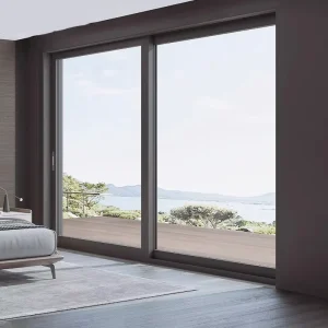 Double Track Aluminum Sliding Glass Door for Home Villa Residential Office Hotel Commercial Building