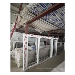 Double-Track PVC Sliding Window Soundproof Anti-Theft Weather-Resistant Energy Star Qualified for Villa and Bathroom