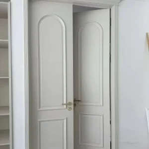 Double Wood Veneer Interior Door, Painted or Lacquered, Supplier