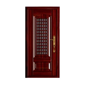Durable Iron Steel Door Metal Security Front Entrance Door for House Building