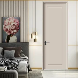 E1 Grade PVC Surface Wooden Interior Door, Wear Resistant