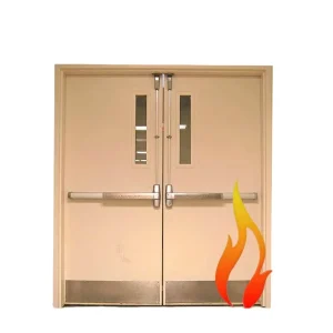 EN Certified Fire Rated Steel Security Door for Building Exits Hospitals with Customized Colors and Sizes