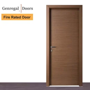 EN Standard Manufacturer Supply 30-60 Minute Fireproof Single-Leaf Painted Oak Solid Wood Entry Door