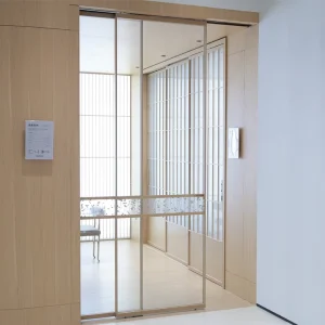 Easier Installation Narrow Frame Double Glass Waterproof Fiberglass Sliding Aluminum Interior Doors for Kitchen Balcony