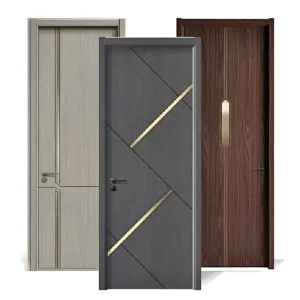 Eco-Friendly Modern Solid Wood Carbon Crystal Door with Waterproof Finish, Farmhouse Application