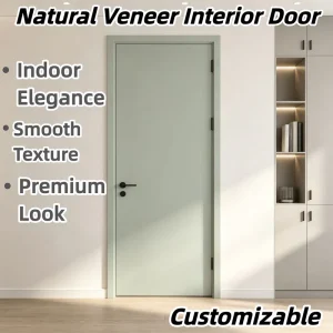 Eco-Friendly Solid Wood Baking-Paint Door Set with 34-36 dB Sound Insulation