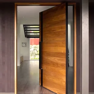 Eco-Friendly Solid Wood Composite Interior Door with Anti-Deformation Design for Home Bedrooms