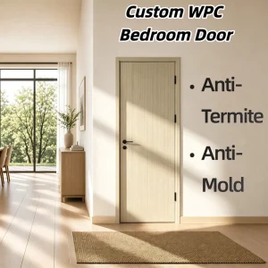 Eco Friendly Waterproof WPC Interior Door Low Maintenance Door for Australia Residential Builder