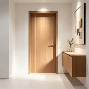 Elm 50 mm Synchronized Molded Wood Door, Waterproof, Interior Bedroom Door for Hotel or Apartment