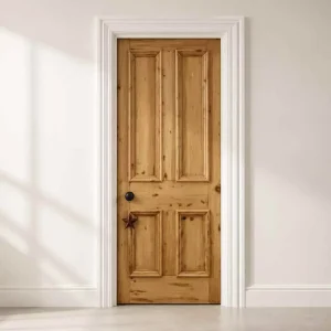 Elm Solid Wood Midcentury Modern Wide-Plank Interior Bedroom Door
