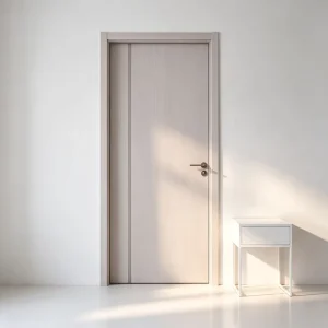 Elm Teak Oak Walnut Multi-Finish Flush Interior Door Synchronous Molded PUR Edge Sealing Waterproof Silent Custom Size