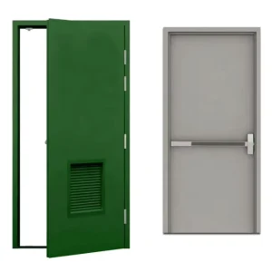 Emergency Exit Fire-Retardant Steel Door with Panic Push Bar CE Certified