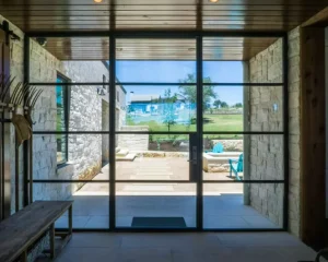 Energy-Efficient Tempered-Glass Waterproof Soundproof Custom-Size Aluminum Door