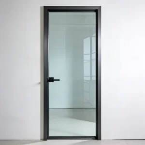 Energy-Saving Thermal Break Soundproof Slim-Frame Single-Leaf Aluminum Glass Casement Door for Interior Balcony