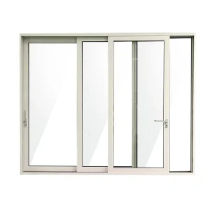 Energy-Saving Thermally Broken Aluminum Patio Sliding Door with Double-Glazed Tempered Glass, Sound Insulation, and 2/3/4 Tracks