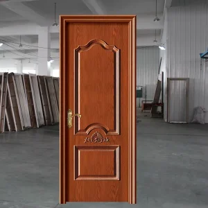 Engineered Hardwood Teak Wood Main Door Gloss Finish Single-Leaf House Villa Door