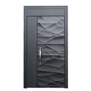 Euro Style Armored Exterior Front Unequal Double Door