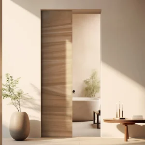 European Design Sliding Wood Pocket Interior Door with Hidden Door Kit