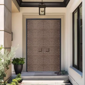 European Double Aluminum Entrance Door, Rustproof, Sunproof, Well-Sealed, Residential