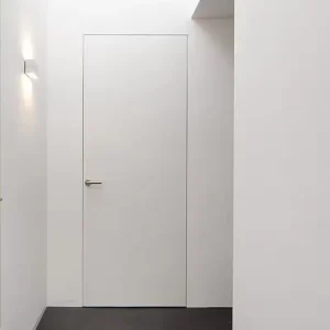 European Frameless White Flush Hidden Room Door