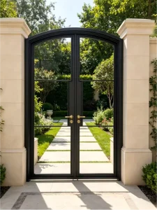European Iron Double Swing Door for Outdoor Entrance