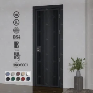 European Standard Customized Black Paint Wood Fireproof Soundproof Hotel Interior Fire Safety Doors