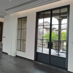 European Standard Flat Open Swing Casement Broken Bridge Aluminium Alloy Door for Outdoor Villa Apartment