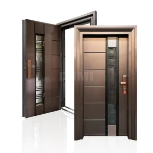European Steel Entrance Pivot Door with Long Handle for House or Villa