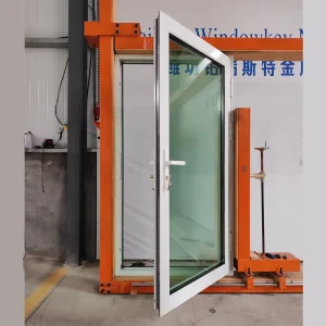 European Style Aluminium Swing Door Heavy-Duty Multi-Point Lock System Waterproof Security Glass Door for Hotel Apartment