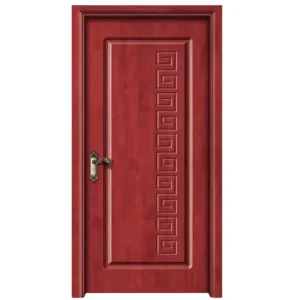 European Style Carved Oak Veneer Door Baking Paint Finish Main Entrance Door