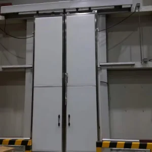 European-Style Double-Leaf Sliding Door PU-Insulated Anti-Freeze Door for Fresh Produce Cold Storage