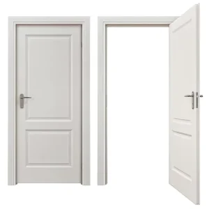 European-Style PVC Indoor Wooden Door 6-Panel Design Modern