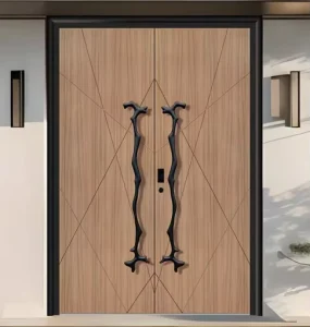 Exquisitely Carved Cast Aluminum Villa Entry Double Swing Door Customizable in Multiple Styles