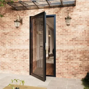Exterior Aluminum Alloy Swing Door for Residential Buildings, Rustproof, Soundproof