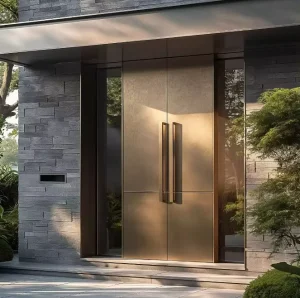 Exterior Aluminum Double Swing Entry Doors for Houses
