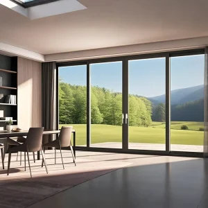 Exterior Interior Soundproof Waterproof Aluminum Alloy Sliding Glass Patio Door