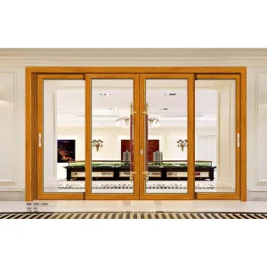 Exterior Modern Aluminum-Clad Wood Composite Sliding Door