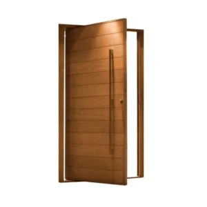 Exterior Solid Wood Anti-Corrosion White Oak Veneer Pivot Entrance Door
