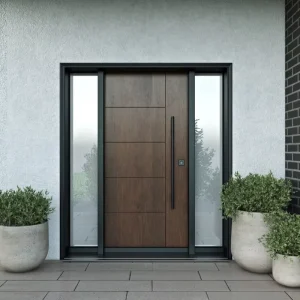 Exterior Steel Entry Door Outdoor House Security Entrance Main Gate Metal Panel for Villa