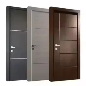 External Revolving Solid Wood Custom Front Entry Door, Anti-theft, Villa Modern Design