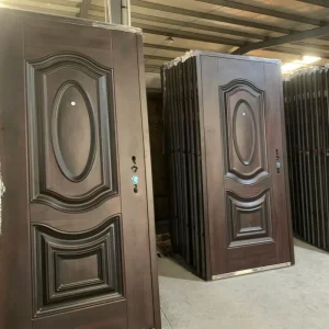 External Steel Security Entrance Door, Armored Metal Front Entry Door For House, Villa, or Apartment