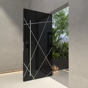 Extra Wide Tall Cast Aluminum Revolving Villa Entrance Door Modern Luxury Aluminum Alloy Security Gate