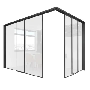 Extremely Narrow Heavy Duty Aluminum Alloy Sliding Door Soundproof Partition for Hotel Kitchen Living Room Balcony