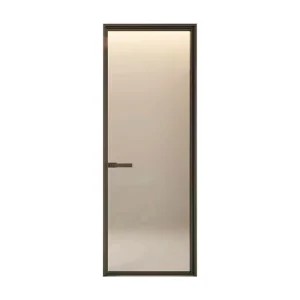Extremely Narrow Swing Bathroom Door Interior Waterproof Aluminum Toilet Door
