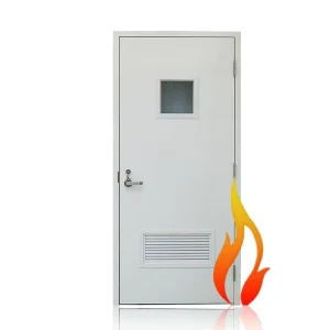 FM Approved Commercial Modern Hotel Entry Door 90-Minute Fire Resistant Steel Soundproof Door